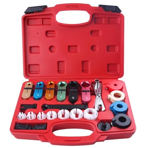 Image of LEONTOOL 25 PC Fuel Line Disconnect Tool Set, Master Quick Disconnect Tool Kit for A/C Fuels & Transmission Systems, Fuel Line Removal Tools for Mechanics, Compatible with Ford Chevy GM Mazda and More