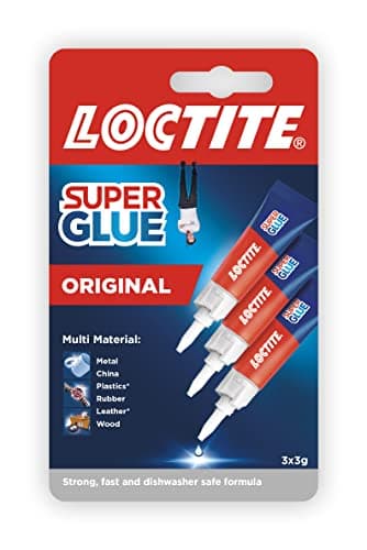 Image of Loctite 2818700 Universal, Strong All Purpose Adhesive for Repairs, Clear Glue for Various Materials, Easy to Use Instant Super Glue Liquid, Transparent, Maxi Trio 3 x 3 g