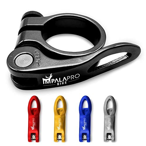 Image of IMPALAPRO Bike Quick Release Seatpost Clamp - Seat Clamp - Seat Clamp - Seat Post Clamp- Seat Post Clamp - Bicycle Seat Clamp - Seat Lock Clamp 7075CNC (Black, 31.8 mm)