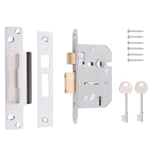 Image of ERA 202-61 Viscount 2.5-inch/ 64mm 5 Lever High Security Mortice Sashlock - Chrome Effect