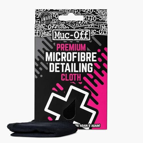 Image of Muc Off Microfibre Detailing Cloth - Compact Travel-Sized Cleaning Cloth for Helmets, Visors, and Delicate Surfaces - Super Soft and Machine Washable
