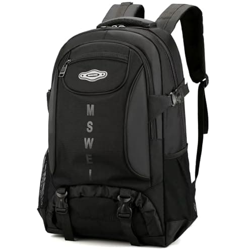 Image of Ezmina 65L/85L Hiking Backpack Large Rucksack for Men and Women Black Camping Backpack Waterproof Hiking Daypack Trekking Bag for Travelling Touring Climbing Outdoor Sport