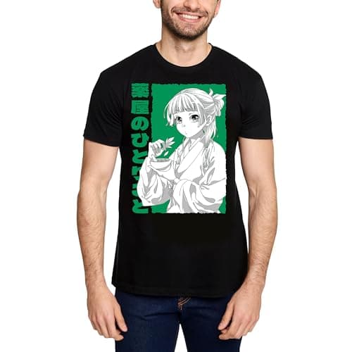 Image of Elbenwald T-Shirt for Fans of The Apothecary Diaries with Maomao Design for Men Women Unisex Cotton Black - S