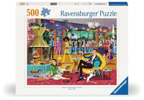 Image of Ravensburger Jazzy! Party Time 500 piece Jigsaw Puzzle for Adults and Kids Age 10 and Up