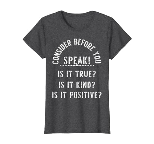 Image of Inspirational Positive Motivational Quote for Men & Women T-Shirt, Women, Dark Heather Grey, Small
