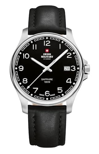 Image of Swiss Military by Chrono Men's Quartz Watch with Analogue Display and Leather Strap SM30200.24