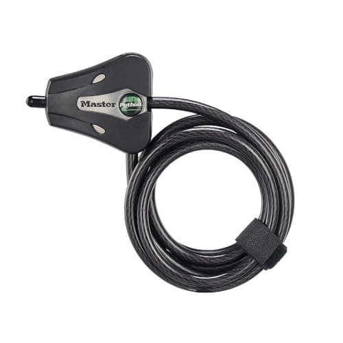Image of Master Lock 8418D Python Adjustable Locking Cable, 6-Foot, 5/16-Inch Diameter, Black