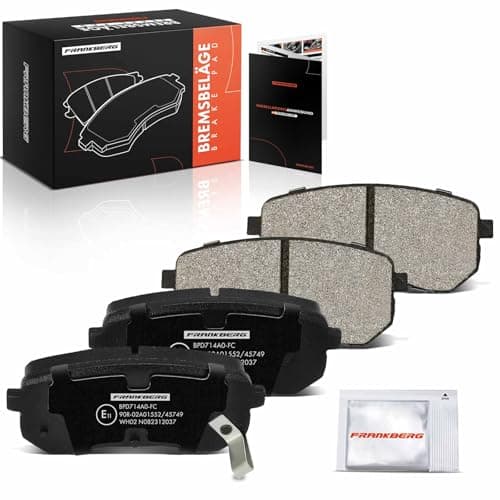 Image of Frankberg Brake Pad Set incl. 4x Pads Rear Compatible with i10 PA Picanto TA Picanto SA i10 Saloon Replace# 5830207A10,5830207A00