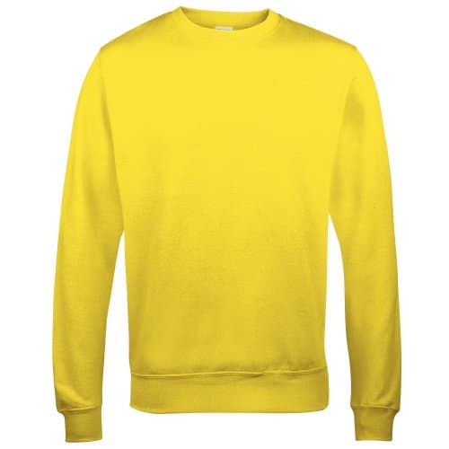 Image of AWDis Men's Sweat Sweatshirt, Yellow (Sun Yellow), Small