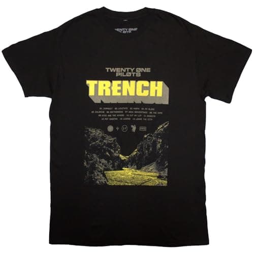 Image of Twenty One Pilots T Shirt Trench Cliff Band Logo Official Mens Black XXL