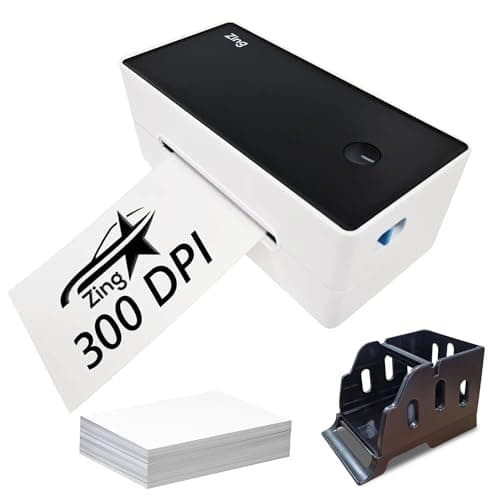 Image of Zing® Pro Series 300 DPI Direct Thermal Label Printer High Speed/Resolution 150mm/s 4x6 UK Support Line - Compatible with Amazon, Royal Mail, eBay, DHL, Fedex, UPS, Hermes, Etsy, Shopify MAC & Windows