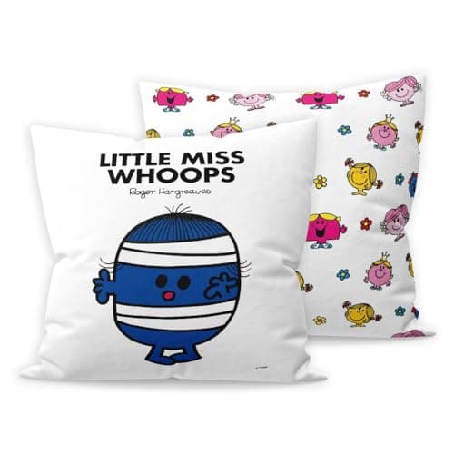 Image of MR. MEN LITTLE MISS Whoops Cushion – 40cm x 40cm Soft-Touch Faux Suede Pillow with Microfibre Inner | Perfect Home Décor & Gifting Idea