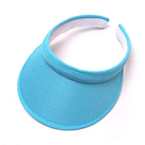 Image of Sun Visors for Women Personalizedvisor Hat 15 Coclor Visors Wide Brim Uvprotection Sport Visor Cap Adjustable Wide Brim Unisex Sun Hat for Tennis Golfrunning (Blue, One Size)