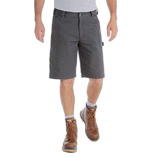 Image of Carhartt Men's Rugged Flex® Relaxed Fit Canvas Utility Work Short, Shadow, W30