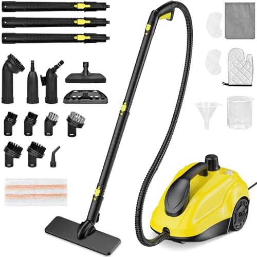 Image of Steam Cleaner,Handheld Steam Cleaner 2000W 2L Tank Hand held Steamer for Cleaning with 2.5m Power Cord 23 Accessories for Floor,Window,Carpet,Sofa,Bathroom,Car