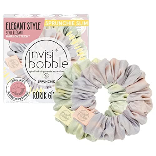 Image of invisibobble Sprunchie Slim Rúrik Gíslason Twist It Up I 2 x Fabric Hair Bobbles Pastel for Men and Women I Scrunchie Hair Scrunchie Designed in the Heart of Munich