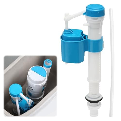 Image of Toilet Flush System Replacement, Adjustable Bottom Entry Toilet Fill Valve, High Pressure Cistern Fill Valve - Prevents Backflow for Home Bathroom Tank Maintenance Water Saving