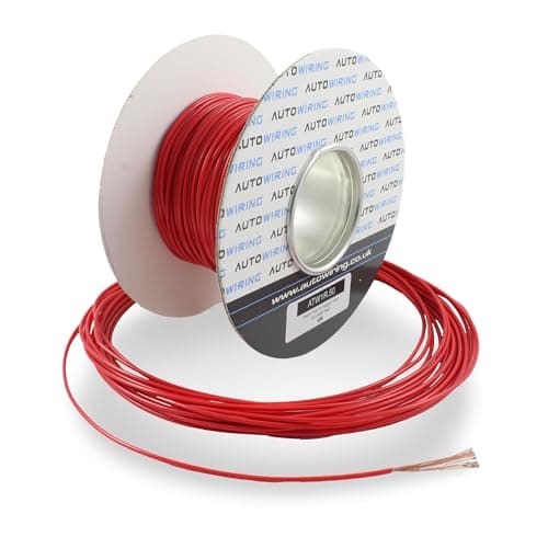 Image of 16.5 AMP Rated 1mm² 17 AWG Single Core Stranded Copper Cable 12v 24v Thin Wall Wire (10M 20M 50M 100M) (Red, 50 Metre Roll)