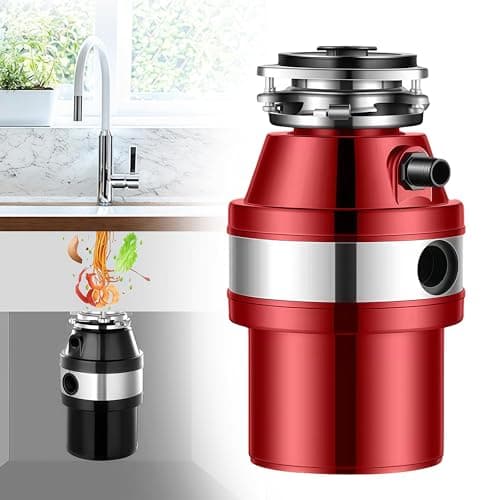 Image of Under Sink Garbage Disposal, 3/4 HP Kitchen Food Waste Disposer, 2800 RPM High-Speed Grinding with Plug and Safety Features for Efficient Food Waste Management