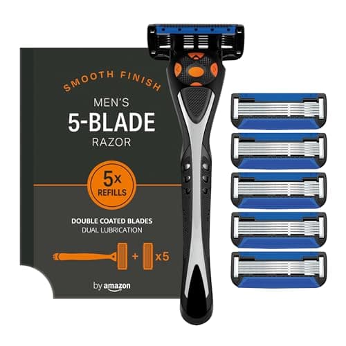 Image of by Amazon Male 5 blade men's razor with 5 Count refill