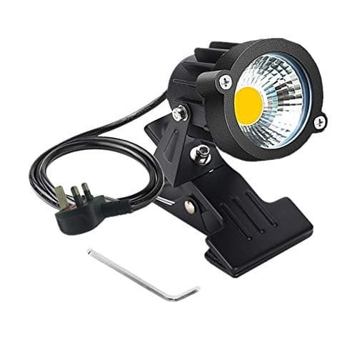 Image of WeFoonLo 1pcs Outdoor 5W LED Clip on Light Water Resistant Adjustable Desk Stand Spotlight Lamp Signboard Blackboard Lighting with Plug (Warm White)