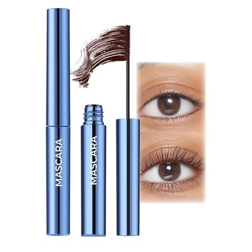 Image of Ultra Fine Waterproof Mascara for Fine Short Eyelash,Skinny Black Mascara,False Lash Effect,Long Lasting, No Flaking, No Clumping,Lengthening & Thickening (Brown)