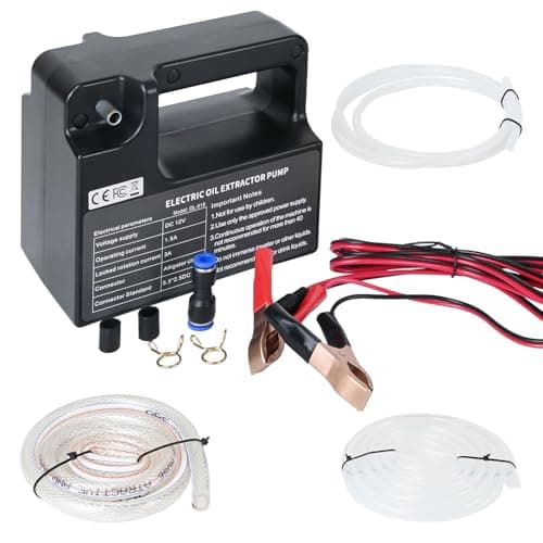 Image of Oil Transfer Pump 12V Oil Extractor Pump for Engine Oil Change, Self-Priming Fluid Transfer Pump for Motor Oil, Gear Oil, Electric Fuel Transfer Pump for Boat, Automobile, Motorcycle, ATVs, RVs, Truck