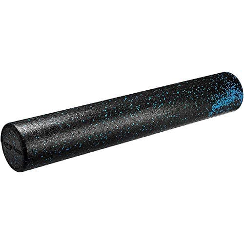 Image of Amazon Basics High-Density Blue Speckled Round Foam Roller - 90cm