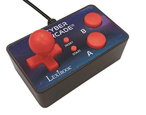 Image of Lexibook TV Game Console Cyber Arcade, 200 games, Plug N' Play controller, sport, action, joystick, black/blue - JG6500