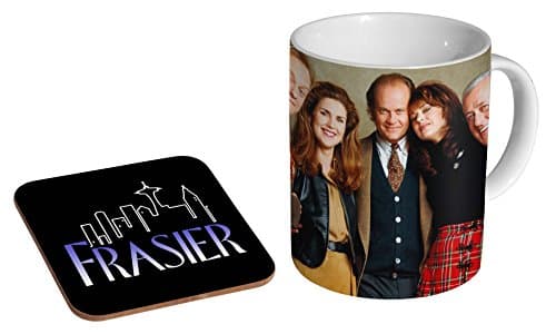 Image of Frasier Awesome 90s Ceramic Coffee MUG + Coaster Gift Set …
