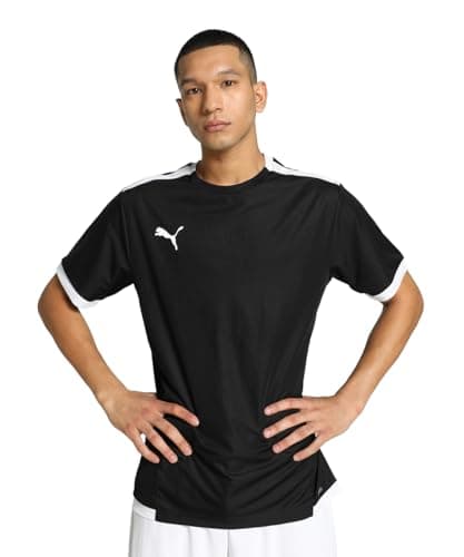 Image of PUMA Mens teamLIGA Football Jersey - Black/White - L