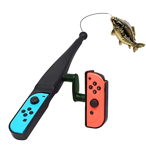 Image of LYCEBELL Fishing Rod for Nintendo Switch Joy-Con, Compatible with Legendary Fishing, Fishing Star World Tour, Bass Pro Shops