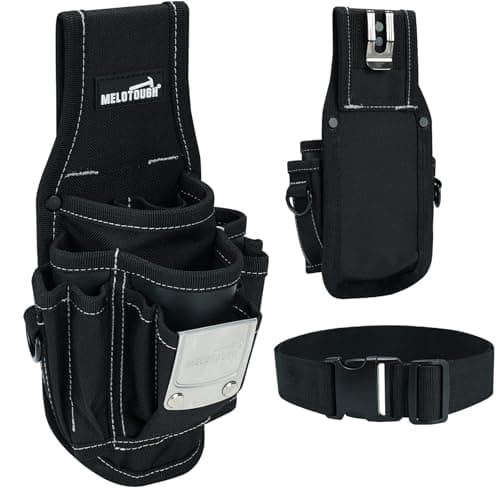 Image of MELOTOUGH Small Tool Pouch Electrican Clip on Tool Pouch,Tool Belt Pouch with Belt Clip Tooo Holster Mini Electrican Tool Holder with Sanp Clip