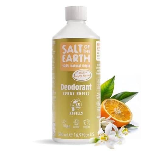 Image of Salt of the Earth - Natural Deodorant Spray Refill - Neroli & Orange Blossom - 100% Natural Origin Ingredients - Vegan - Suitable for Men, Women & Children - 500ml