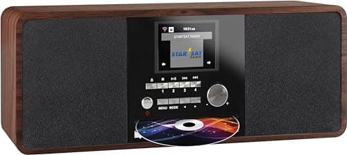 Image of Imperial 22-235-00 Dabman i200 Internet/DAB+ Radio with CD Player Stereo Sound, FM, Wi-Fi, Aux in, Line-Out, Headphone Out, Including Power Supply, Brown