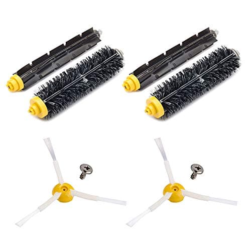 Image of neutop Brush Compatible with iRobot Roomba 600 Series 606 620 650 671 675 676 677 680 691 692 Robot Vacuums with 2 Bristle and 2 Flexible Beater Rollers 2 Side Brushes 2 Screws.