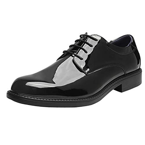 Image of Bruno Marc Men's Formal Dress Shoes Brogues Derbys,Size 11W,Black-Pat,DOWNINGWIDE-02