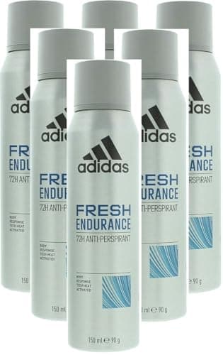 Image of Adidas FRESH ENDURANCE 72hr Antiperspirant Deodorant SPRAYS (Pack of 6) 150ml each