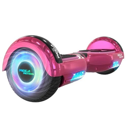 Image of MEGA MOTION Hoverboard, Hoverboards for kids, 6.5 Inch Two-Wheel Self Balancing Electric Scooter with Bluetooth Speaker, Quality hoverboards with LED Lights, Gift for Children and Teenager (Rose)