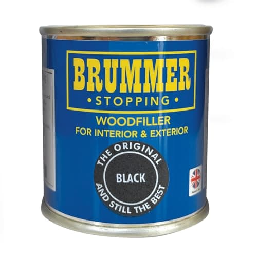 Image of Brummer Wood Filler Black 250g – 2 Sizes & Assorted Shades | Ideal for DIY Wood Repairs & Restorations