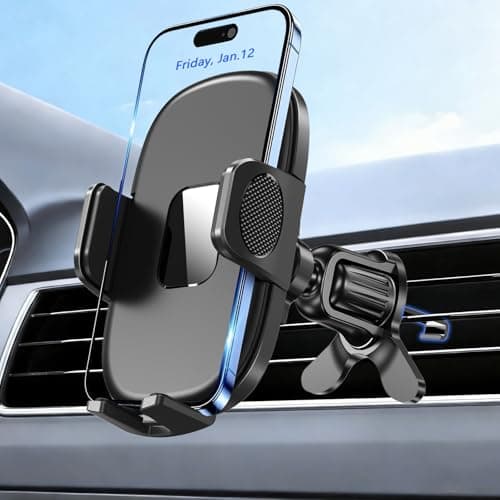 Image of Besank Car Phone Holder, Air Vent Car Phone Mount [2026 Upgraded Built-In Metal Hook Clip] Compatible with iPhone 17 16 Pro Max & All Smartphone