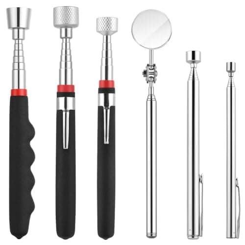 Image of flintronic Telescopic Magnetic Pick up Tool, 6 PCS Metal Extends Tool with Extra Strong Magnet and Non-Slip Handle, Retractable Magnetic Wand for Picking Up Small Parts Metal Objects, Screws, Nuts