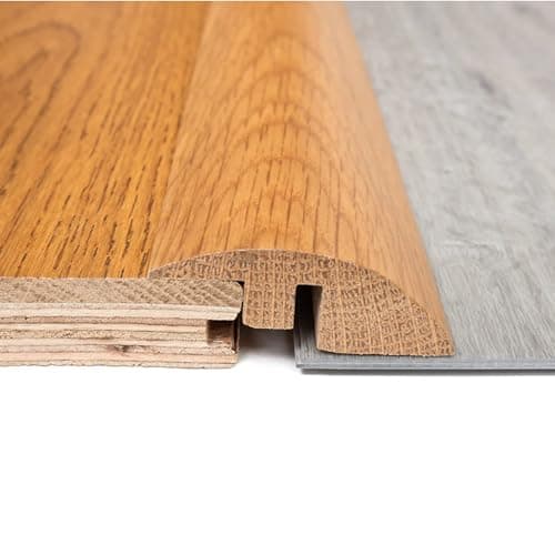 Image of Project DIY® Solid European Oak Ramp Reducer Threshold Bar | 900mm Length Door Transition Trim | 22mm Height | 59mm Width | for Laminate, Vinyl, Carpet and Hardwood Floors (Oiled Oak)
