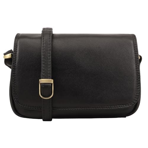 Image of Lloyd Baker Genuine Leather Crossbody Handbag – Soft, Compact Shoulder Bag with Adjustable Strap and Multiple Compartments | Amritsar (Black)