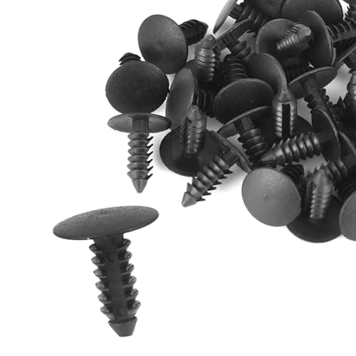 Image of A ABSOPRO 40pcs 5mm Hole Dia Plastic Bolt Rivets Fastener Clips Black for Car Item Replacement
