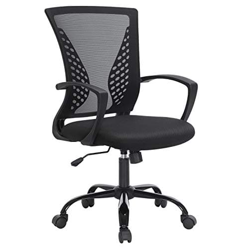 Image of SONGMICS Office Chair, Ergonomic Mesh Computer Desk Chair with Height Adjustment, Tilt Function, Swivel, Breathable, 120 kg Capacity, Ink Black OBN022BH05