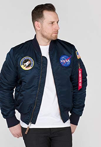 Image of Alpha Industries MA-1 VF NASA Bomber Jacket for Men Rep.Blue