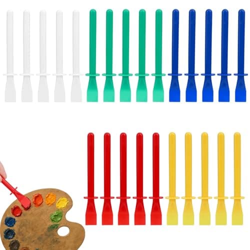 Image of 25pcs Glue Applicator Tool Set, Plastic Glue Brushes & Spreaders Colored Smear Sticks Paintbrush for Paper Wood Crafts Woodworking DIY Projects Durable & Easy-Clean (5 Colors)
