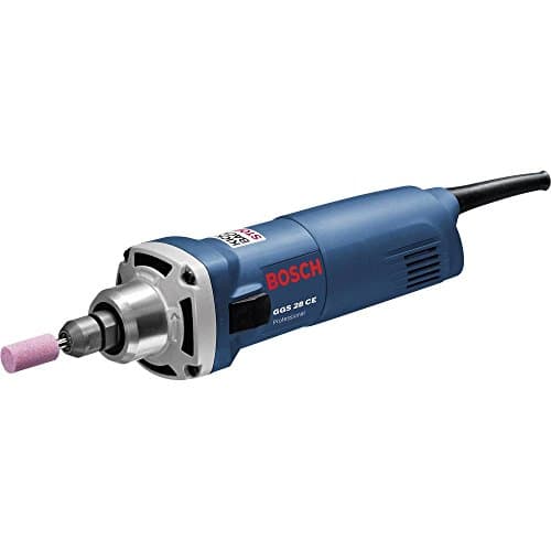 Image of Bosch Professional GGS 28 CE straight grinder (650 W, 10,000-28,000 min-1 no-load speed, incl. 6 mm collet and 2x SW 19 open-ended spanners)