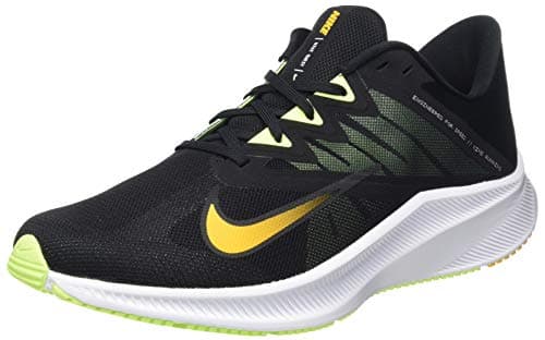 Image of Nike Quest 3, Men's Running Shoe, Black/University Gold-White-Volt Glow, 12 UK (47.5 EU)